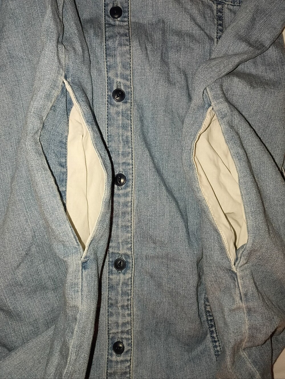 Madewell Blue Denim Utility Dress Classic Effortless Chic Casual Workwear - Picture 3 of 4
